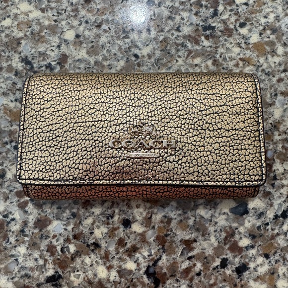Coach Metallic Gold Wallet - Picture 1 of 7